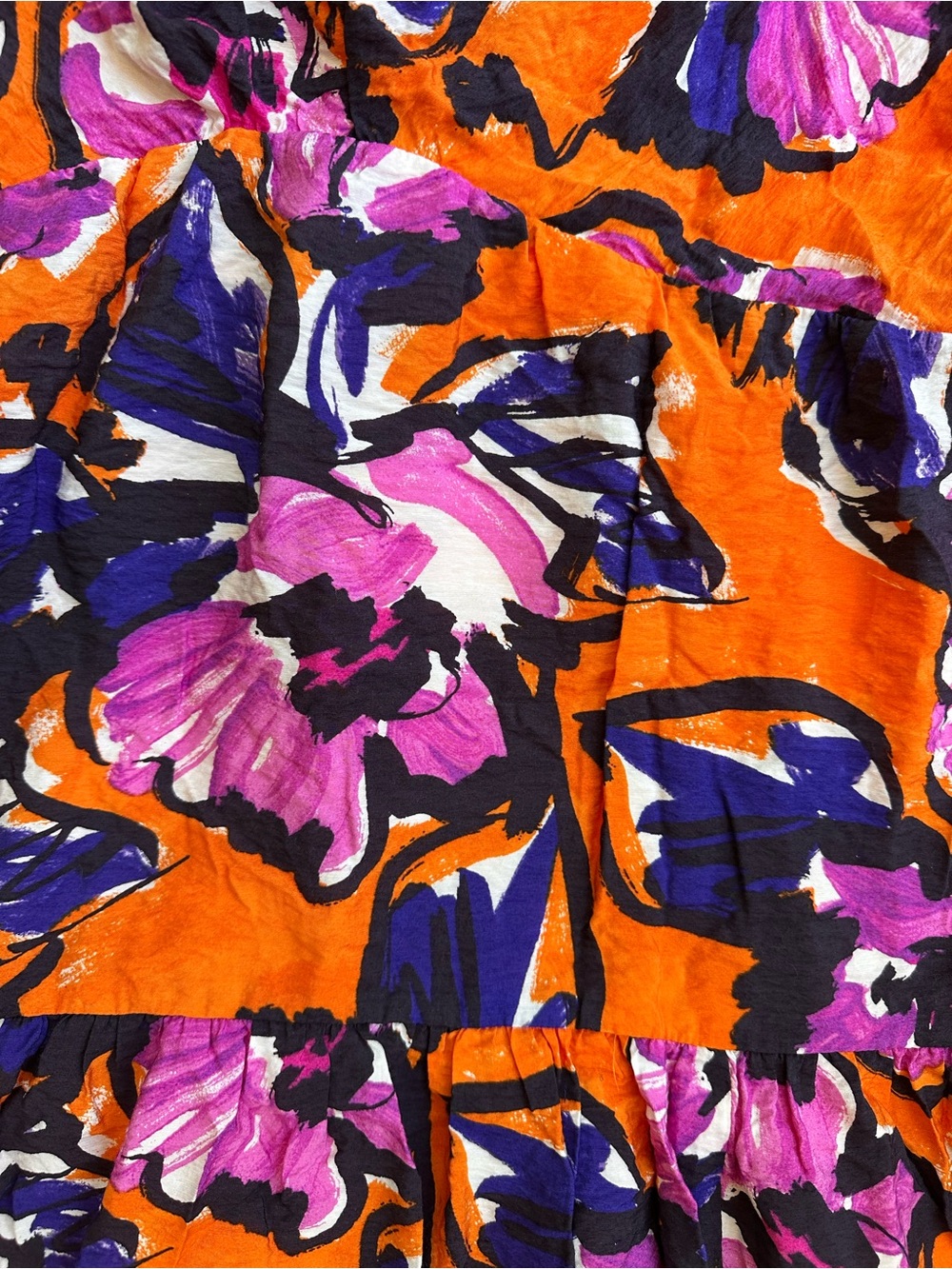 Anthropologie Puff Sleeve Floral Midi Dress XL Open Back Cottagecore Boho Flowy - Picture 10 of 12